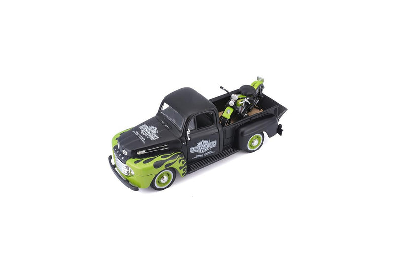 Maisto 1:24 Harley Davidson Ford 1948 F1 Pickup & FL Panhead Model Car Toy 8y+