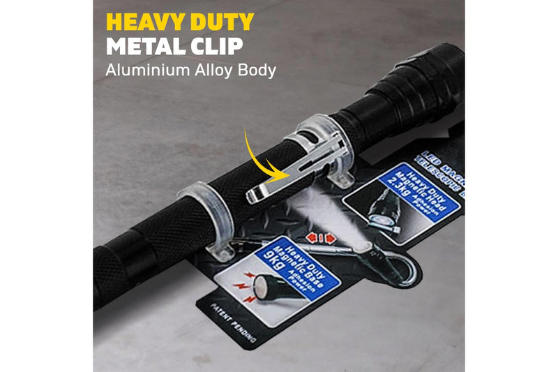 6 Modes Set of 2 LED Head Light Flash Torch Headlamp Black Aluminium Alloy
