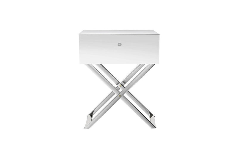 Artiss Mirrored Bedside Table Side End Table Drawers Nightstand Bedroom Silver