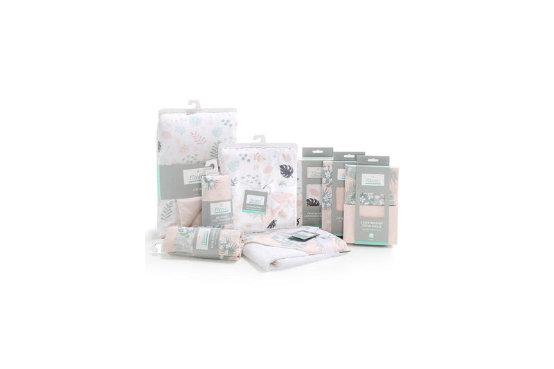 2x Little Haven Infant Polyester Changing Pad Cover Sleeve Botanical Leaf 81cm