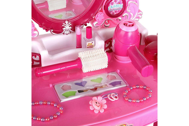 Keezi 30 Piece Kids Dressing Table Set Pink Kids Dressing Tables