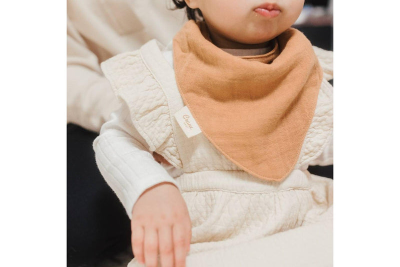 Crane Baby: Muslin Bib Set - Willow Prints + Solid (3 Pack)