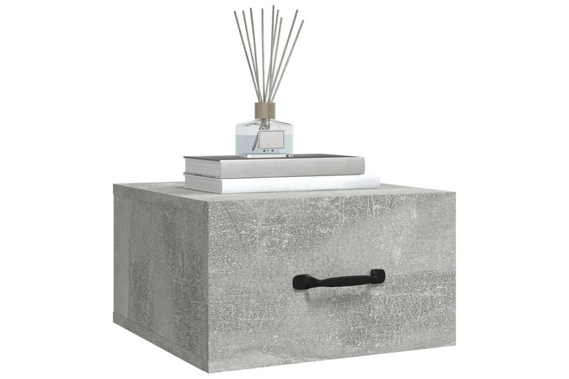 Wall-mounted Bedside Cabinets 2 pcs Concrete Grey 35x35x20 cm vidaXL