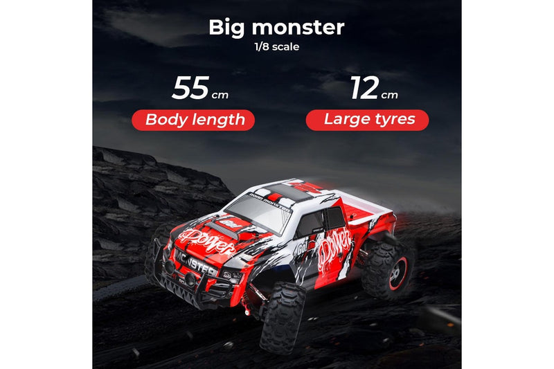Centra RC Car 1:8 4WD Off-Road Racing Brushed Motor 2.4GHz Remote Control Red
