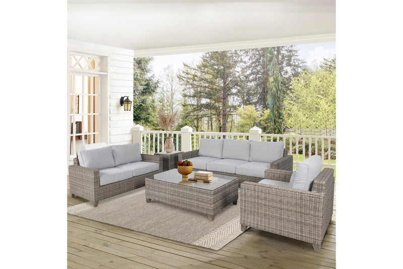 Sophy 2+3 Seater Wicker Rattan Outdoor Sofa Chair Lounge Set