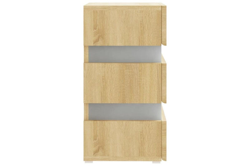 Led Bedside Cabinet 45X35x67 Cm Engineered Wood Bedside Tables