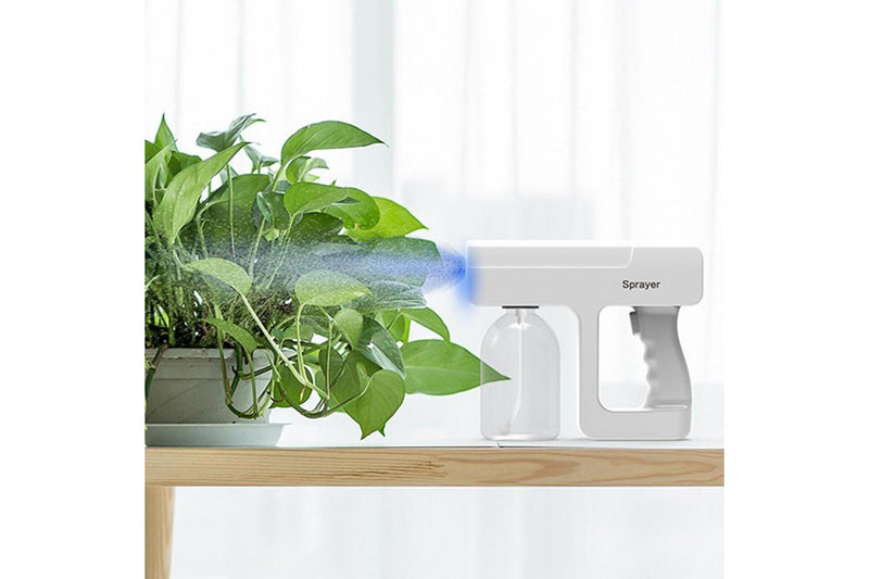 TODO Blue Light Nano Spray Disinfection Gun Air Purifier Sterilizer Portable Rechargeable 300ml - White