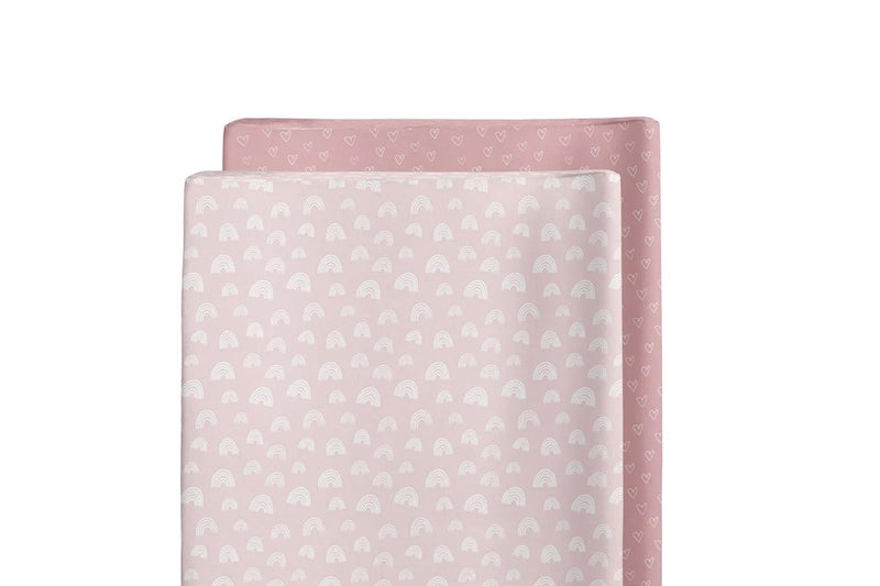 2PK Bubba Blue 48x82cm Nordic Waterproof Change Mat Cover Baby 0-12m Berry Rose