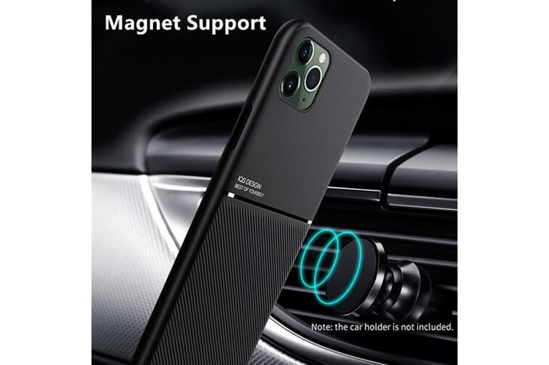 For Apple iPhone 11 Pro Business Style Luxury Matte Soft Silicone Drop Resistant Case Cover (Blue)