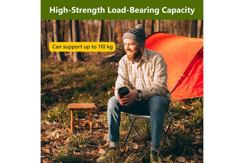 Campingmoon Folding Camping Chair Set of 2 Outdoor Fishing Ultralight Portable Stool F35-2 - Khaki