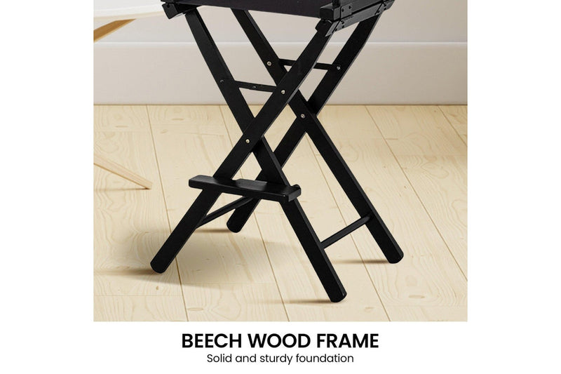 Sarantino Tall Directors Chair - Black