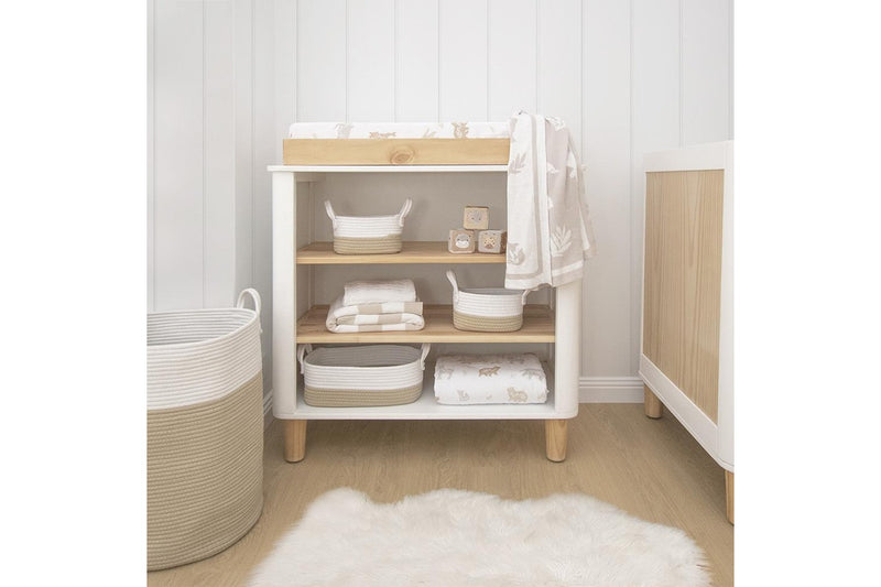 Lolli Living Cotton Nusery Nappy Towelling Change Pad Cover Bosco Bear 53x80cm