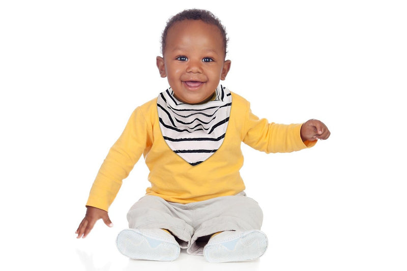 8pc The Peanutshell Cotton Bandana Feeding Baby Infant Adjustable Bib Set GRY