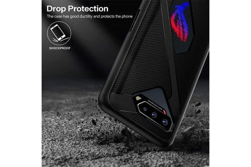 For Asus Rog Phone 5 /5s 5G Case Heat Dissipation Silicone TPU Ultra Slim Thin Cover Scratch Resistant Shockproof Cover (Black)