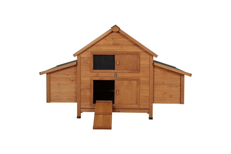 i.Pet Chicken Coop Rabbit Hutch 150cm x 68cm x 96cm Large House Run Cage Wooden Outdoor Pet Enclosure