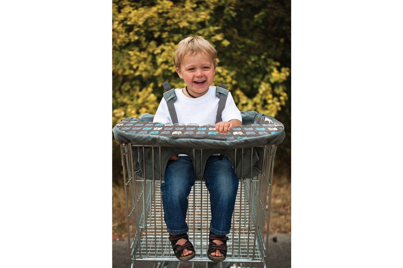 Playette Protective Cover For Shopping Trolley Baby High Chair Elephant Grey