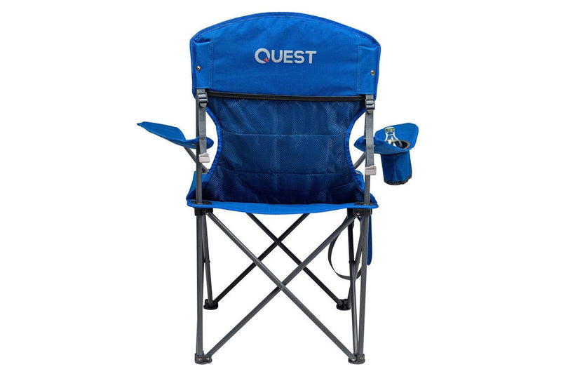 Quest Outdoors Steel Frame Polyester Big Mutha Folding Camp Chair Regal Blue