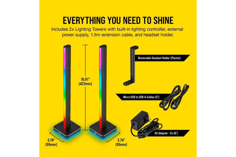 Corsair iCUE LT100 Smart Lighting Towers Starter Kit