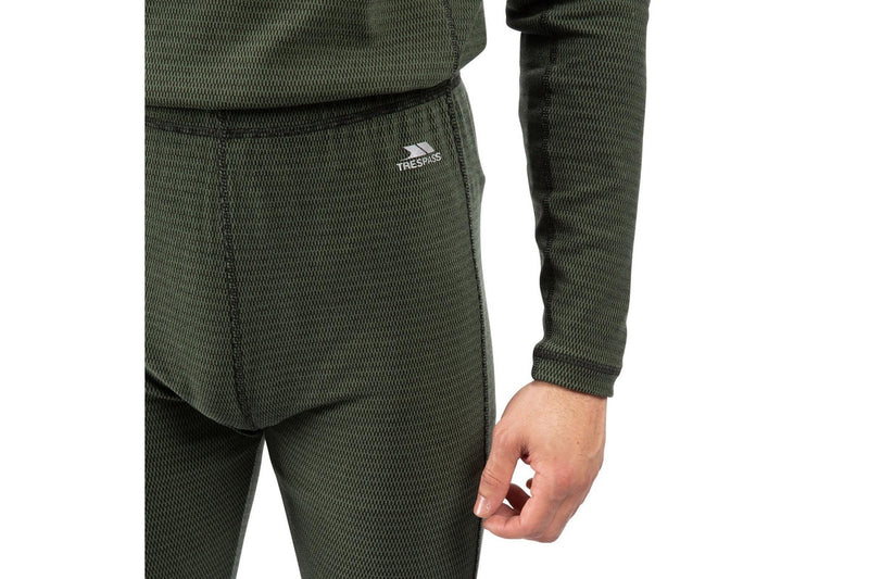 Trespass Mens Kirk Base Layer Bottoms (Ivy/Black) (M)