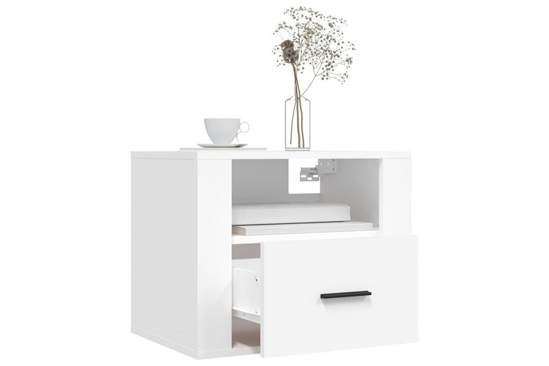 Wall-mounted Bedside Cabinet White 50x36x40 cm vidaXL