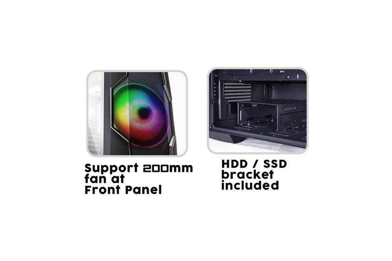 Armaggeddon PC Case Aero VII Tempered Glass Panel ATX Gaming Glass Side Panel