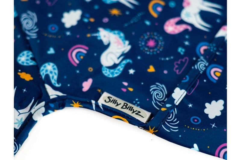 Silly Billyz: Wipe Clean Nylon Small Long Sleeve Bib - Unicorn