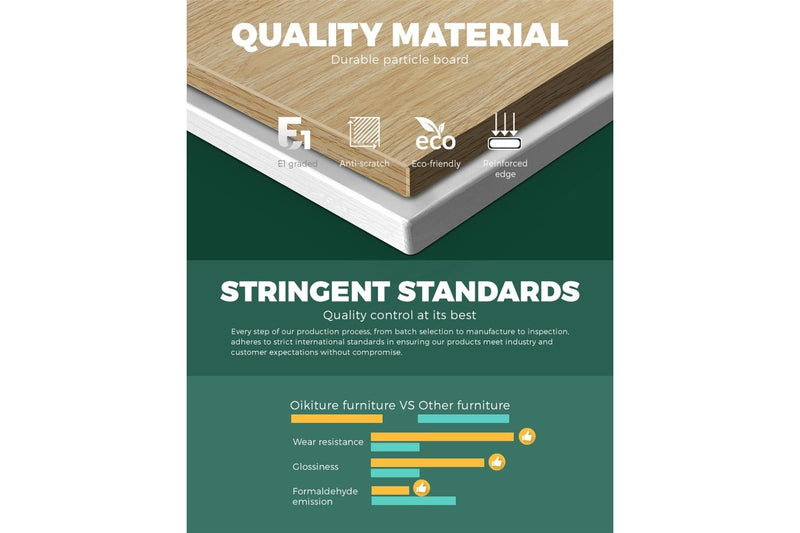 Oikiture Bedside Tables Set of 2 Side Table