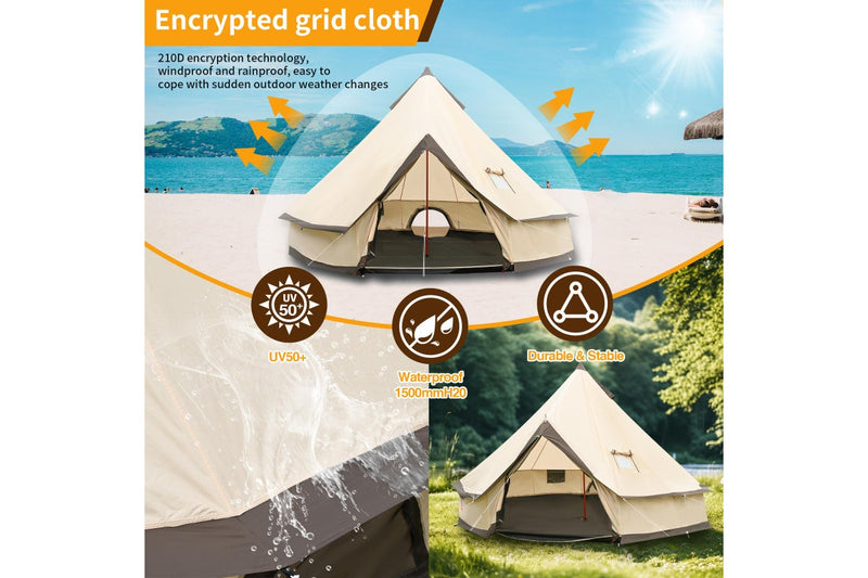 Fraser Country Outdoor 4-Season 4M Glamping Bell Tent (6 to 8 Person)