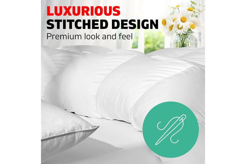 King Size Bedding Goose Down Feather Quilt Cover Duvet Doona 800GSM Winter White