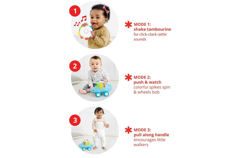 Skip Hop: Explore & More Dinosaur 3-in-1 Musical Pull Toy
