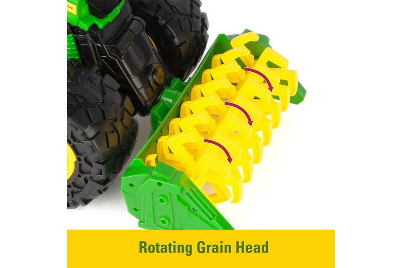 John Deere Kids 45cm Monster Treads Super Scale Combine Children Vehicle Toy 3y+