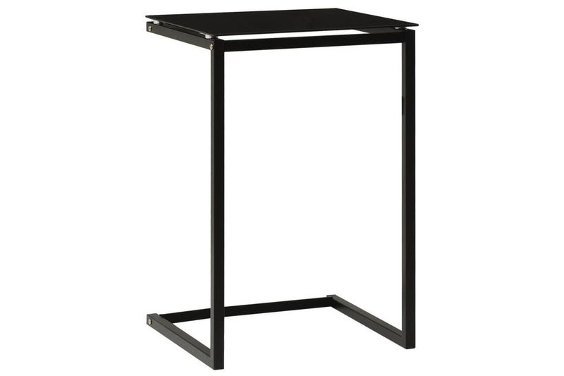 Side Table Black 40x40x60 cm Tempered Glass vidaXL
