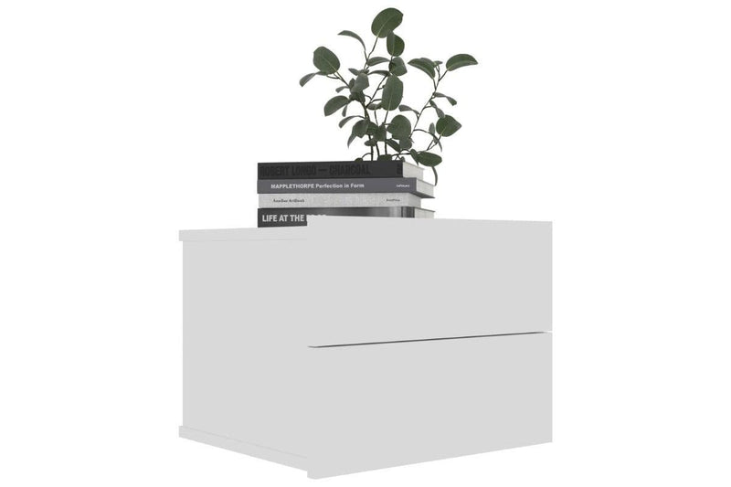 Bedside Cabinets 2 Pcs White 40X30x30 Cm Engineered Wood Bedside Tables