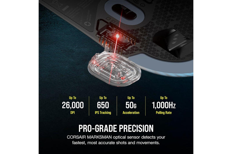 Corsair M75 Wireless RGB Lightweight Gaming Mouse (Black)