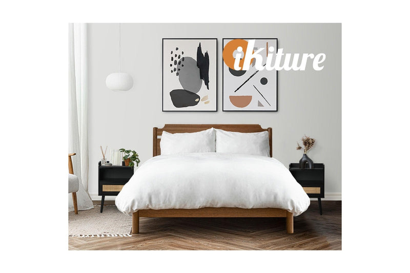 Oikiture Bedside Table Rattan