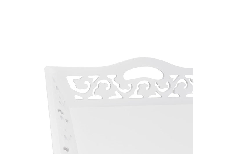 Side Table with Tray White vidaXL