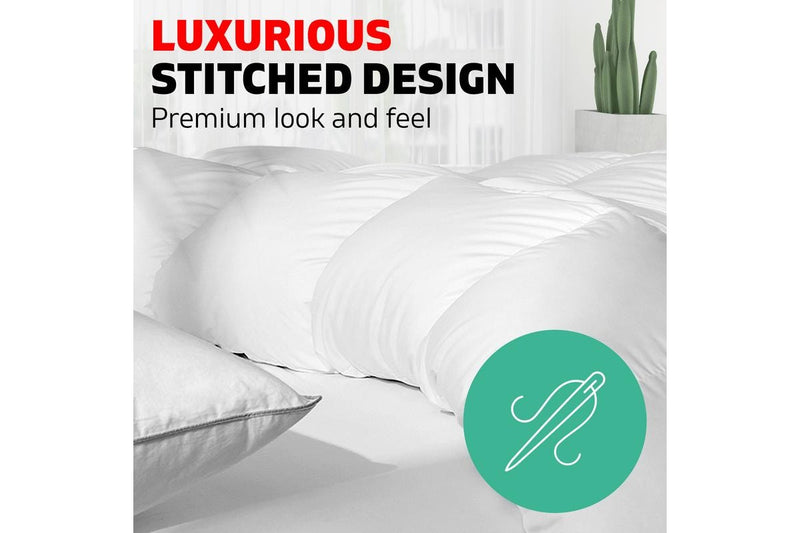 King Size Bedding Goose Down Feather Quilt Doona Duvet Winter 500GSM White