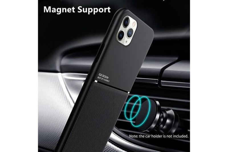 For Apple iPhone 11 Pro Max Business Style Luxury Matte Soft Silicone Drop Resistant Case Cover (Black)