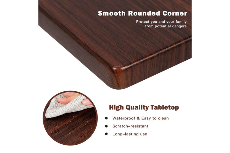 Giantex End Table Side Sofa Table C-shape Coffee Table Wooden Nightstand Brown