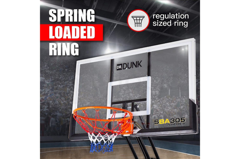 Dr.Dunk 3.05M Portable Basketball Hoop Stand System Height Adjustable Net Ring Rim Slam Backboard