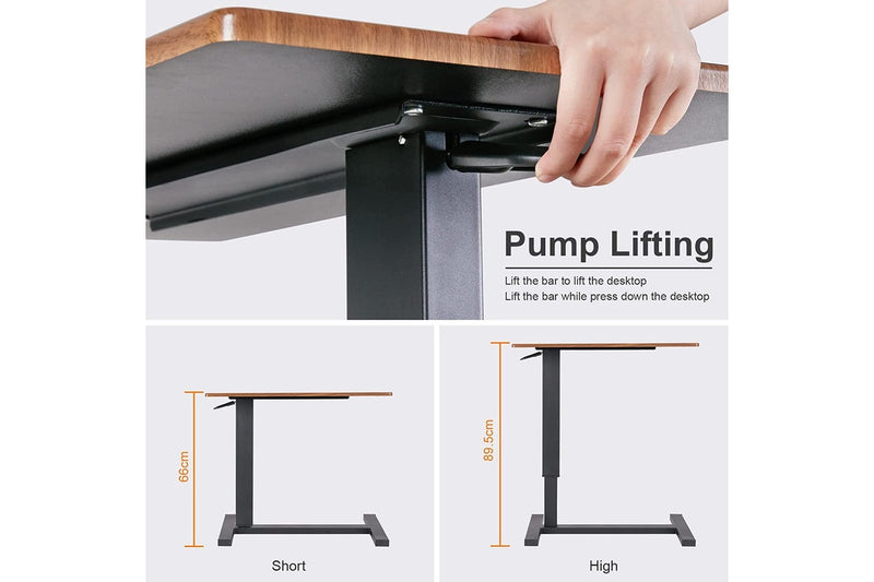 C Shape Side Table, Adjustable Height