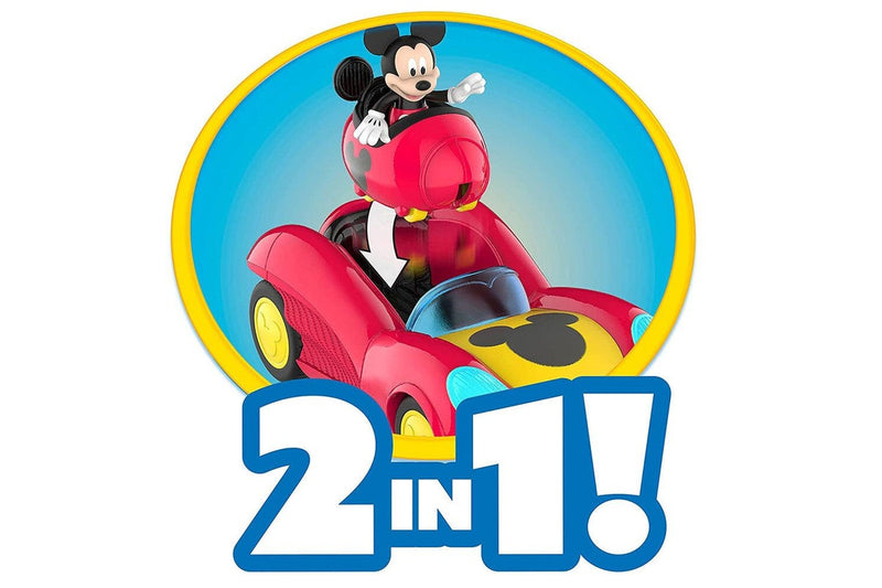 Disney Junior Mickey Mouse Transforming 15cm Vehicle w 8cm Figure Kids Toy 3y+