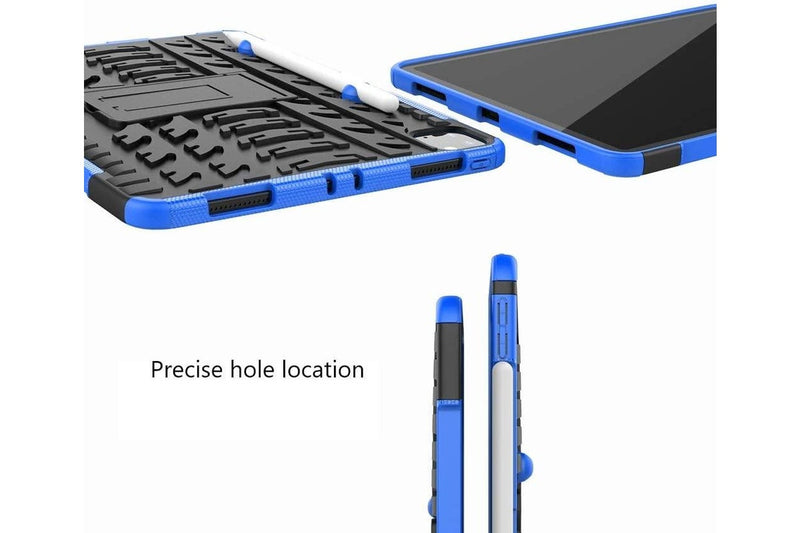 For Apple iPad Pro 11 2020 Case, iPad Pro 11 2nd Gen Kickstand Shockproof Heavy Duty Tough Protective Rugged Cover (Blue)