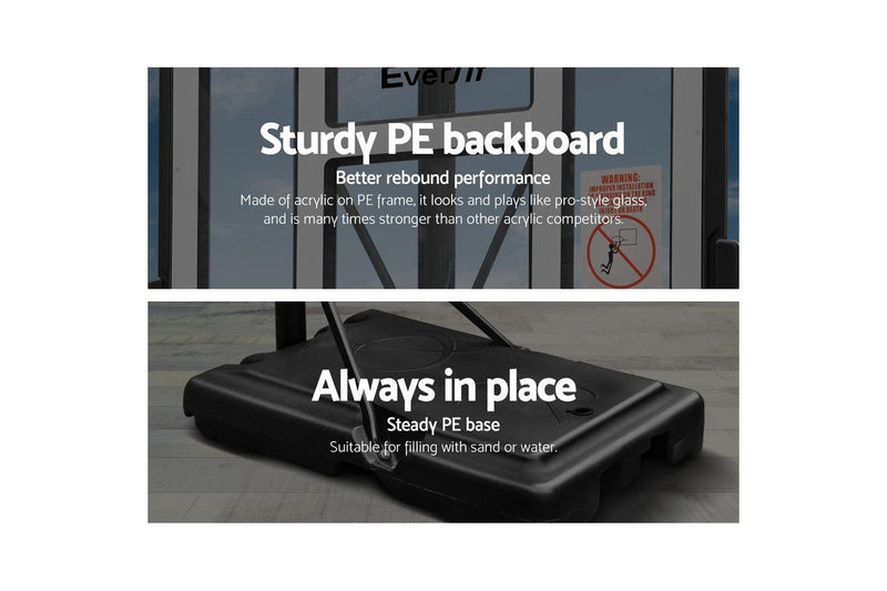 Everfit 3.05M Basketball Hoop Stand System Adjustable Height Portable Pro Blue