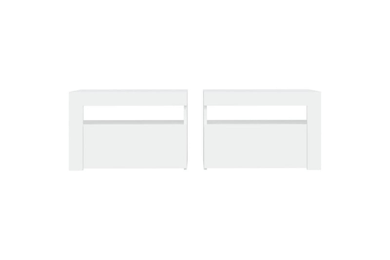 Bedside Cabinets 2 pcs with LEDs White 60x35x40 cm vidaXL