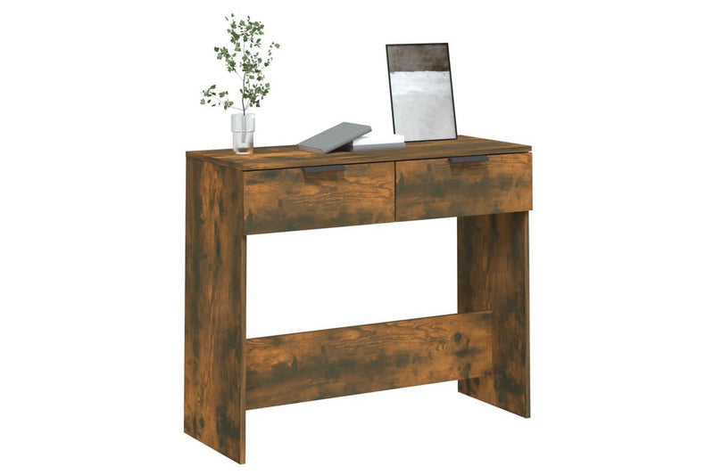 Console Table Smoked Oak 90x36x75 cm Engineered Wood vidaXL