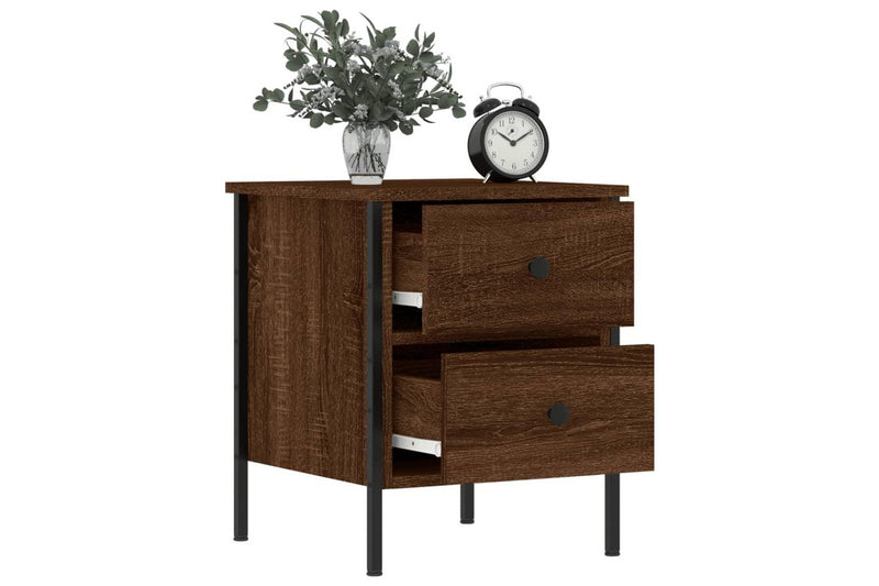 Bedside Cabinet Brown Oak 40x42x50 cm Engineered Wood vidaXL