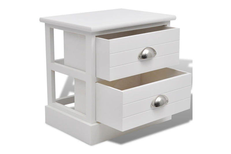 French Bedside Cabinets 2 Pcs White Bedside Tables