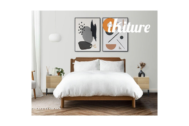 Oikiture Bedside Table Metal Leg