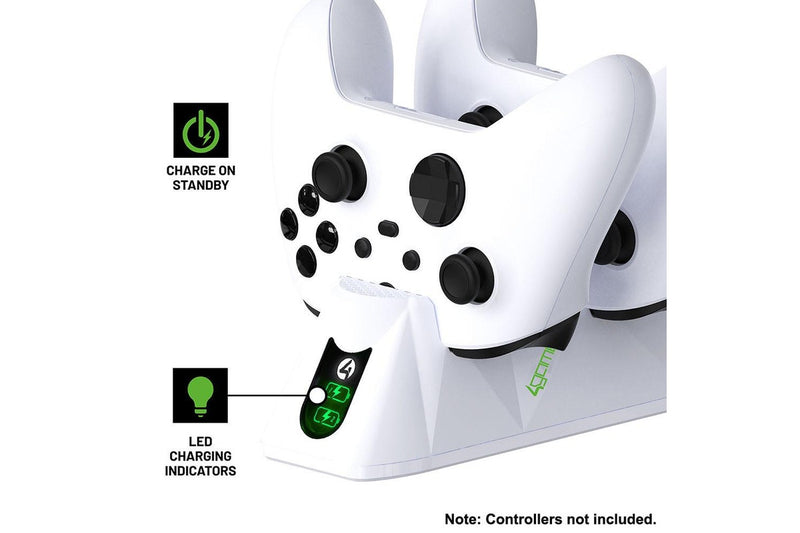 4Gamers Xbox Series X/S SX-C100 Twin Charging Dock (White)